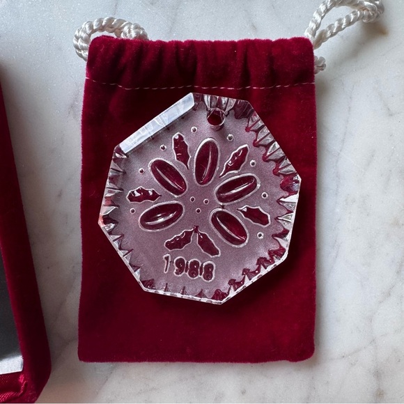 Waterford Crystal 12 Days Of Christmas VTG Etched Glass Ornament - Picture 2 of 3